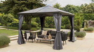 Runcton Gazebo 3m Square Anthracite | Local Delivery Only